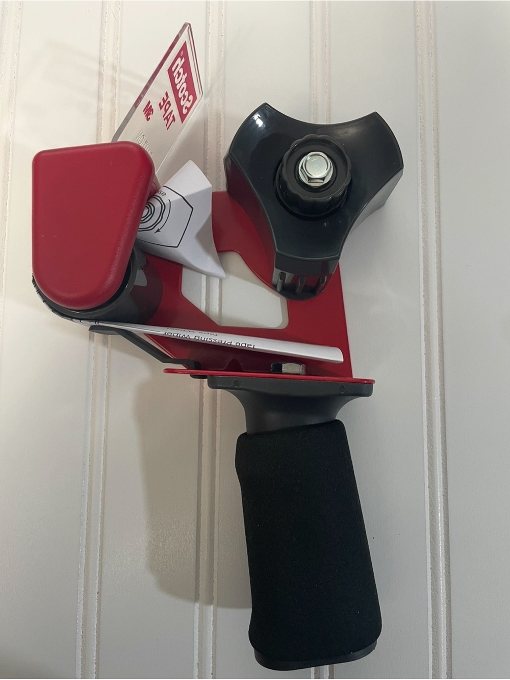 3M Scotch Tape Gun Dispenser heavy duty comfort handle red black